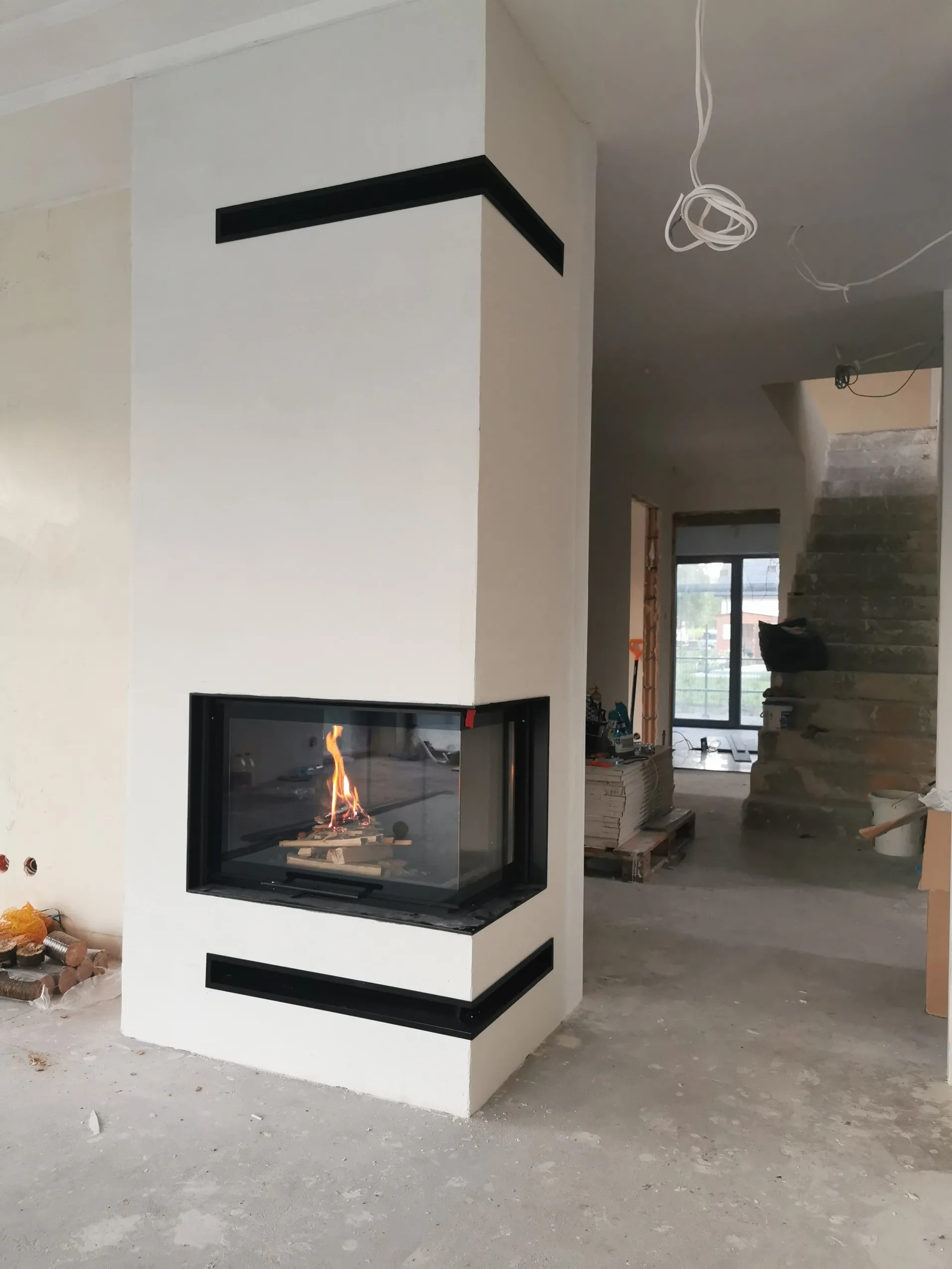 Kominek nowoczesny realizacja